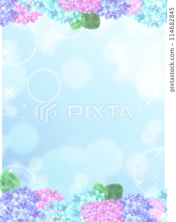 背景材質水彩觸感繡球花框架 114682845