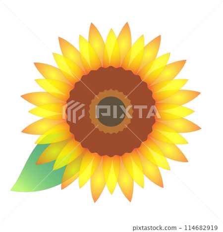 向日葵花朵圖示向量素材 114682919