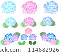 Icon material: Watercolor hydrangea 114682926