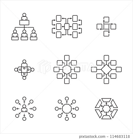 mind map man arrow line Icon, vector illustration. 114683118