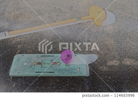 插畫健康地面高爾夫2 114683996