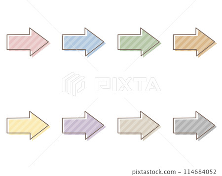 Misaligned arrow icon set Misaligned arrow icon set 114684052