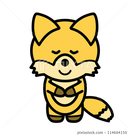 Bowing fox 114684150