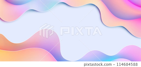 Abstract Background with Wavy 3D Shapes 114684588