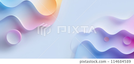 Abstract Background with Wavy 3D Shapes Abstract Background with Wavy 3D Shapes 114684589