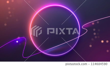 Simple Abstract Background in Minimalist Style with Neon Glow Simple Abstract Background in Minimalist Style with Neon Glow 114684590