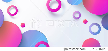 Abstract Background with 3D Balls and Circles on Light Abstract Background with 3D Balls and Circles on Light 114684604