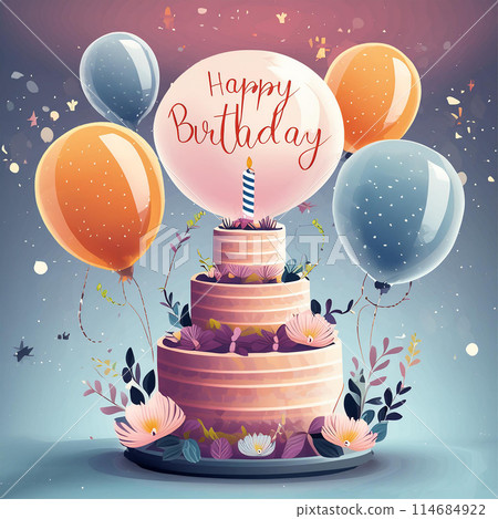 Perfect background image for birthdays, birthday cakes and celebrations 114684922