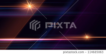 Abstract futuristic glowing light lines effect on dark blue background. Speed motion concept. Abstract futuristic glowing light lines effect on dark blue background. Speed motion concept. 114685063