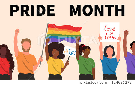 LGBTQIA Parade. Gay parade. 114685272