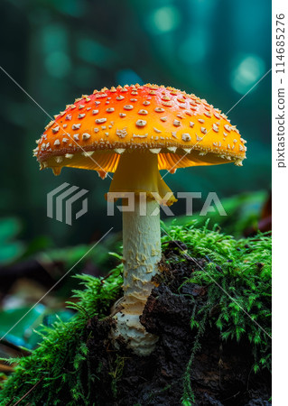 Close up of yellow umbrella with holes in it 114685276