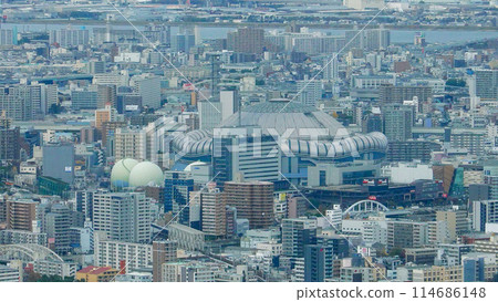 大阪,從天王寺站(USJ/大阪巨蛋)上方向西北方向看 1606 大阪,從天王寺站(USJ/大阪巨蛋)上方向西北方向看 1606 114686148