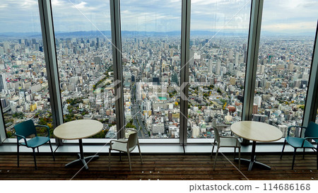 從阿倍野 Harukas 1660 的屋頂露台向北眺望 114686168