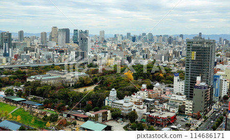 Osaka, Autumn in Tennoji Park and Osaka Municipal Museum of Fine Arts, 1690 Osaka, Autumn in Tennoji Park and Osaka Municipal Museum of Fine Arts, 1690 114686171