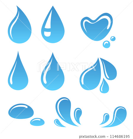 Simple drop vector icon isolated on white background 114686195