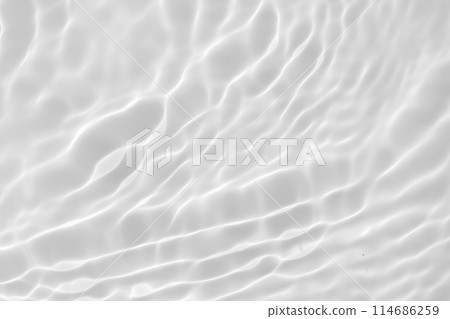 Abstract white transparent water shadow surface texture natural ripple background 114686259