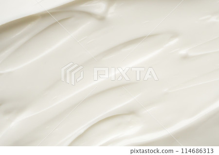 White lotion beauty skincare cream texture cosmetic product background 114686313
