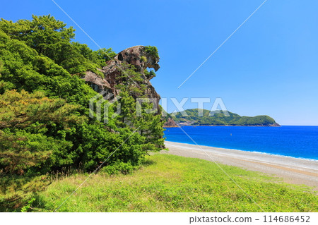 [Mie Prefecture] Shishiiwa Rock (Shishiwa) on a clear day 114686452
