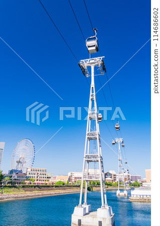 (Kanagawa Prefecture) Yokohama Minato Mirai cityscape YOKOHAMA AIR CABIN (Kanagawa Prefecture) Yokohama Minato Mirai cityscape YOKOHAMA AIR CABIN 114686602