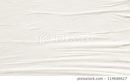 White blank crumpled and creased paper poster texture background White blank crumpled and creased paper poster texture background 114686627