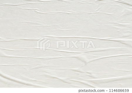 White blank crumpled and creased paper poster texture background White blank crumpled and creased paper poster texture background 114686639