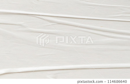White blank crumpled and creased paper poster texture background White blank crumpled and creased paper poster texture background 114686640