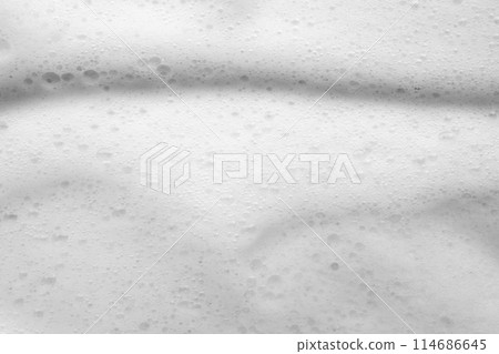 Abstract white soap foam bubbles texture background 114686645