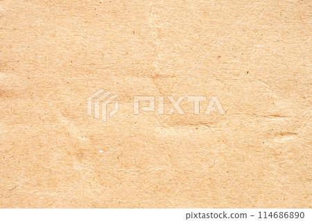 Abstract crumpled and creased recycle brown paper texture background 114686890