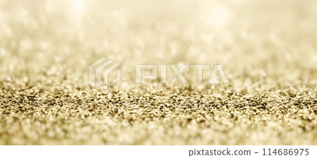 Abstract gold glitter sparkle with bokeh background 114686975