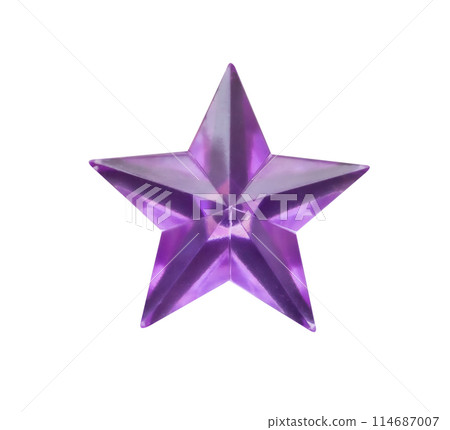 purple star jewels sticker isolated on white background 114687007