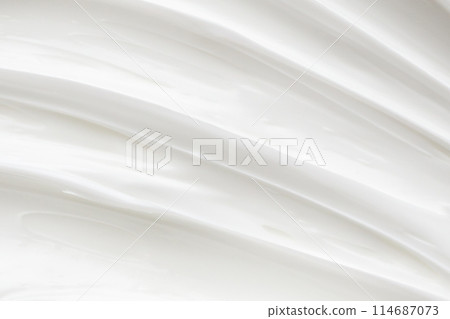 White lotion beauty skincare cream texture cosmetic product background 114687073