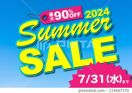 Summer sale (up to 90% off until 7/31/2024) illustration 114687370