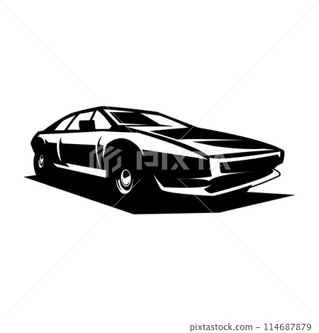 vector illustration of 1976 Lotus spirit car which is isolated vector illustration of 1976 Lotus spirit car which is isolated 114687879