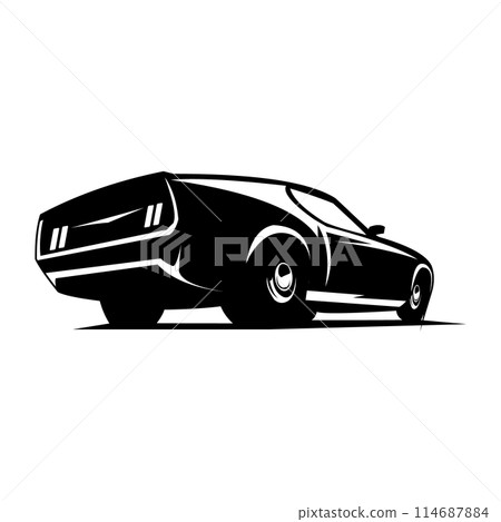 1973 Ford car isolated white background side view. best for logos, badges, emblems, icons, available in eps 10. 1973 Ford car isolated white background side view. best for logos, badges, emblems, icons, available in eps 10. 114687884