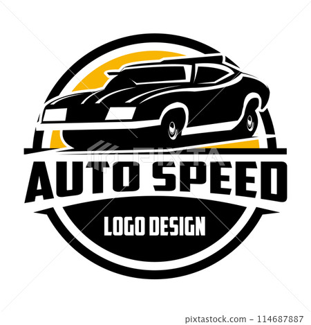 vector illustration of 1973 American Ford car logo isolated vector illustration of 1973 American Ford car logo isolated 114687887