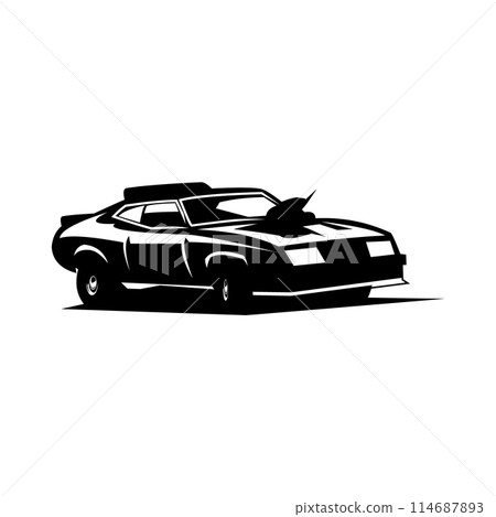 vector illustration of isolated 1973 Ford car vector illustration of isolated 1973 Ford car 114687893
