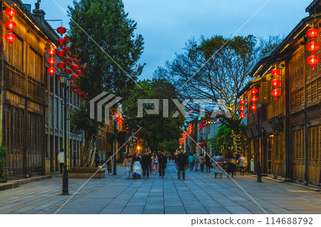 Sanfang Qixiang, literally Three Lanes and Seven Alleys, an ancient town in fuzhou, china 114688792