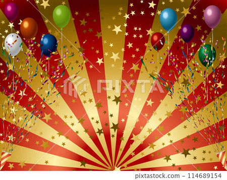 Halo, crackers, balloons, stars, multi 16 114689154