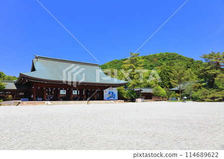 [奈良縣] 晴天的橛原神社外參拜殿 114689622