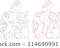 Mating dance of gannets. 114690991