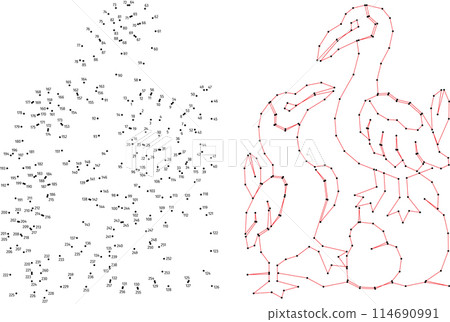Mating dance of gannets. 114690991