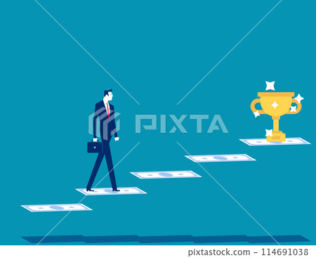 Stairway tomoney success. Investment opportunity vector concept 114691038