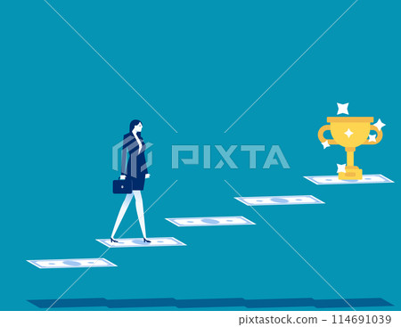 Stairway tomoney success. Investment opportunity vector concept 114691039