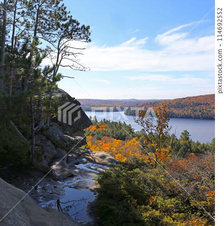 View of Rock Lake in Algonquin Park, Ontario, Canada 114692552