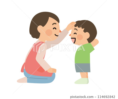 Mothers praising children 114692842