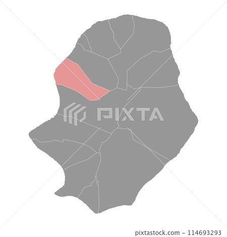 Makefu village map, administrative division of Niue. Vector illustration. 114693293