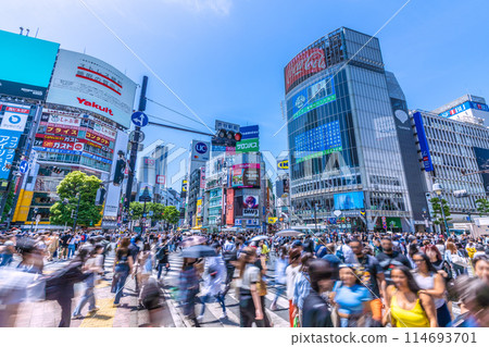 日本東京都市風景復甦入境旅遊...觀谷爭奪路口擠滿外國遊客=17日 114693701