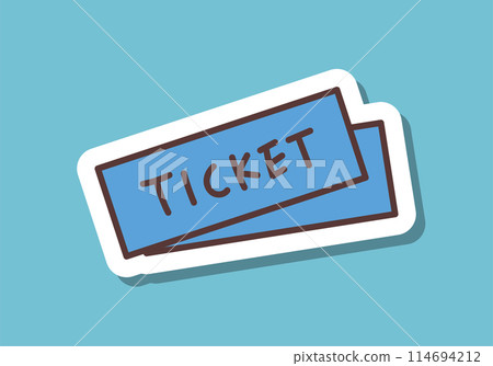門票插畫貼紙 門票插畫貼紙 114694212