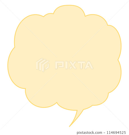 黃色雲狀氣泡 114694525
