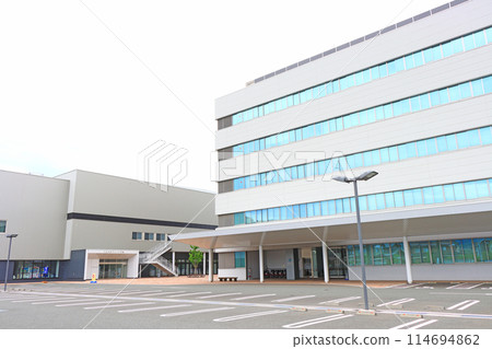 View of Kotobuki Arena Chikuma and Chikuma City Hall in Chikuma City, Nagano Prefecture View of Kotobuki Arena Chikuma and Chikuma City Hall in Chikuma City, Nagano Prefecture 114694862
